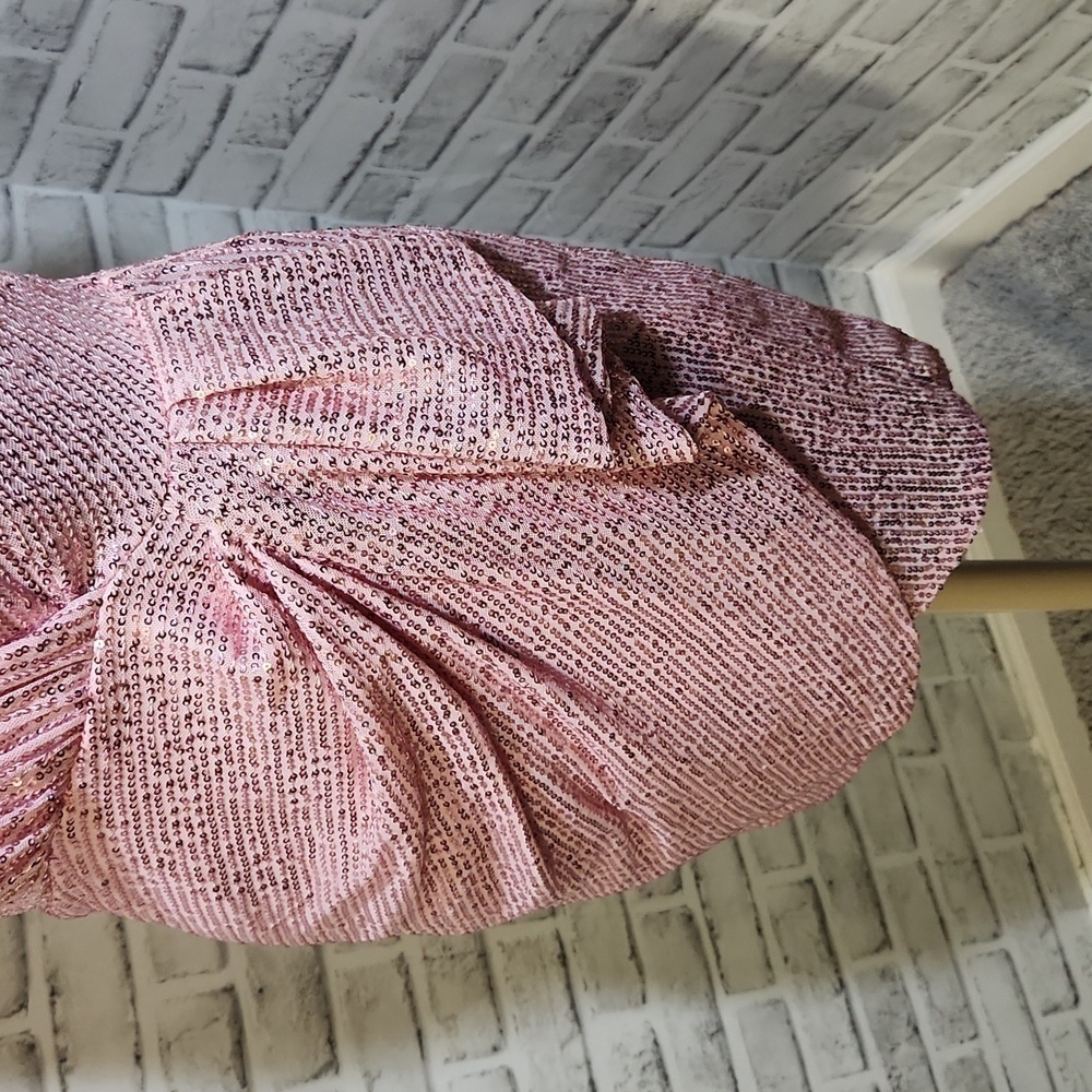 Double Crazy SZ L Pink Sequin Dress - Picture 5 of 10